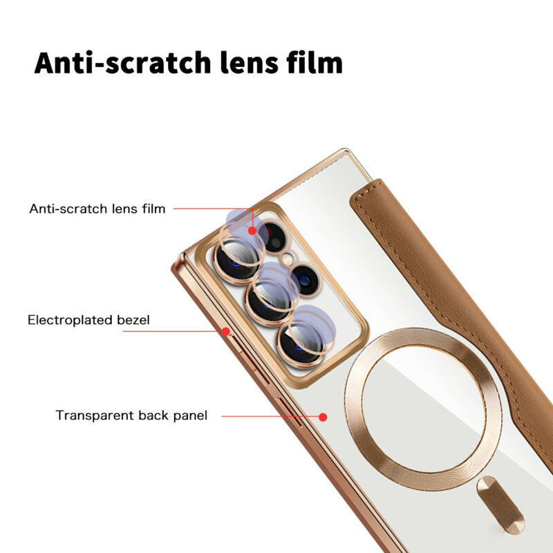 Husa Samsung Galaxy S22 Ultra 5G Techsuit SmartMag Book Case, maro