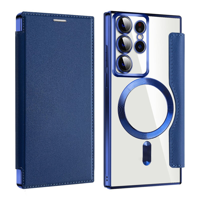 Husa Samsung Galaxy S22 Ultra 5G Techsuit SmartMag Book Case, albastru