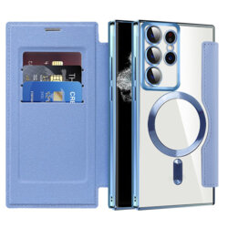 Husa Samsung Galaxy S22 Ultra 5G Techsuit SmartMag Book Case, bleu