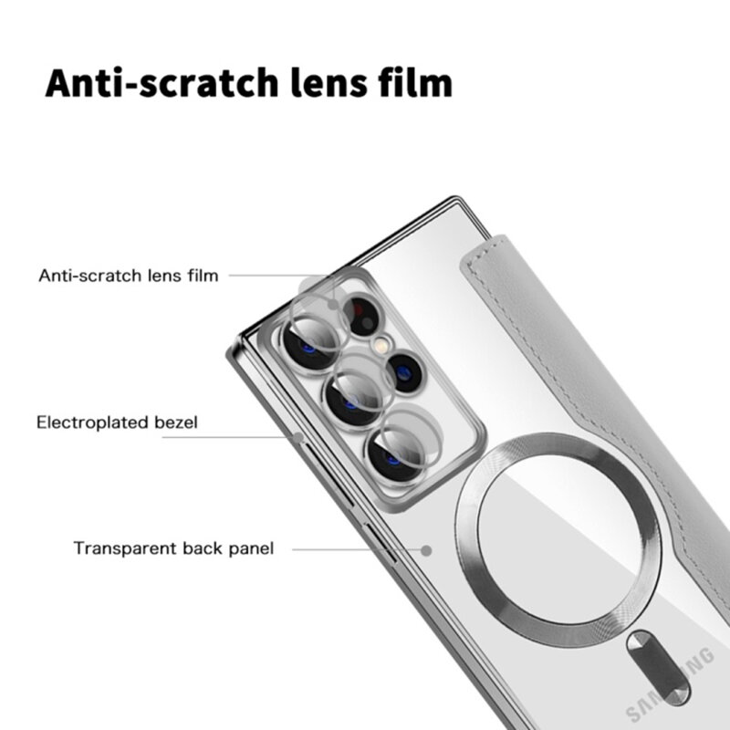 Husa Samsung Galaxy S22 Ultra 5G Techsuit SmartMag Book Case, gri