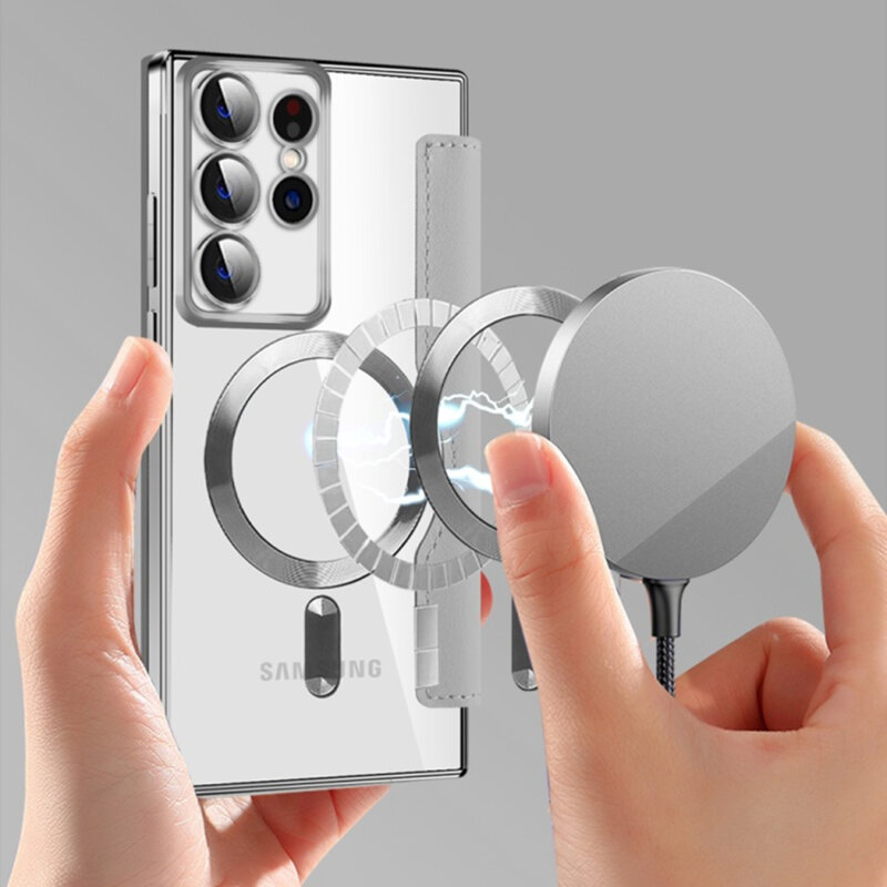 Husa Samsung Galaxy S22 Ultra 5G Techsuit SmartMag Book Case, gri