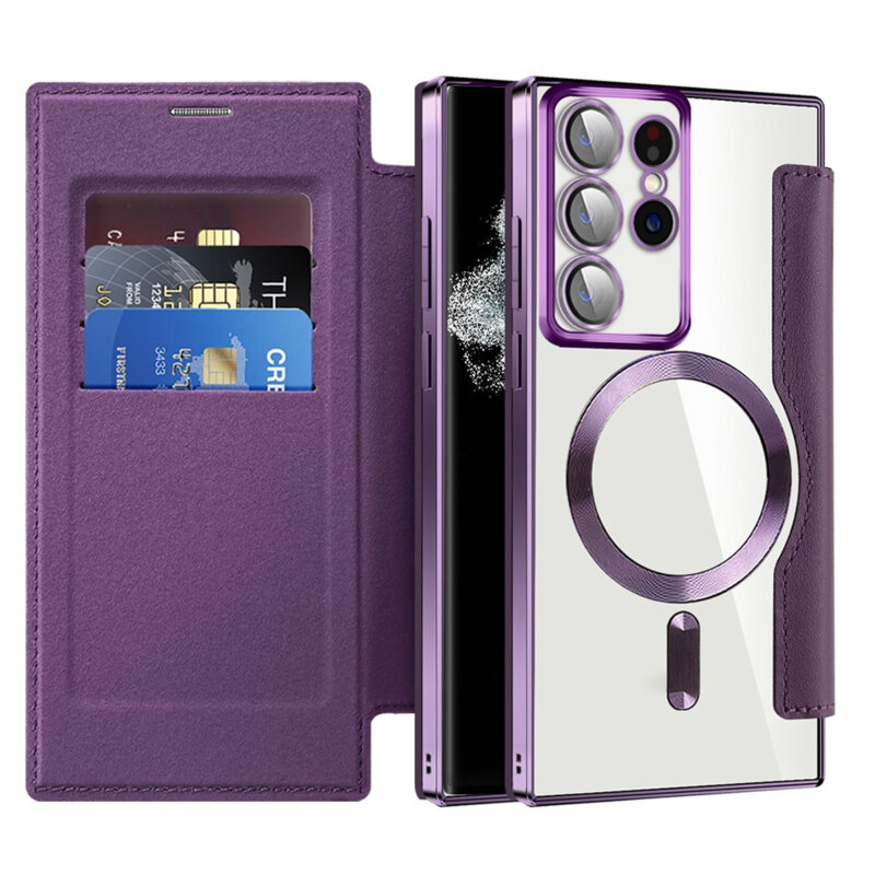 Husa Samsung Galaxy S22 Ultra 5G Techsuit SmartMag Book Case, mov