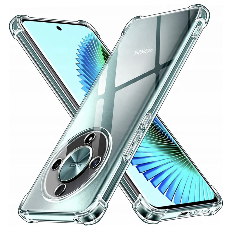 Husa Honor Magic6 Lite Techsuit Shockproof Clear Silicone, transparenta