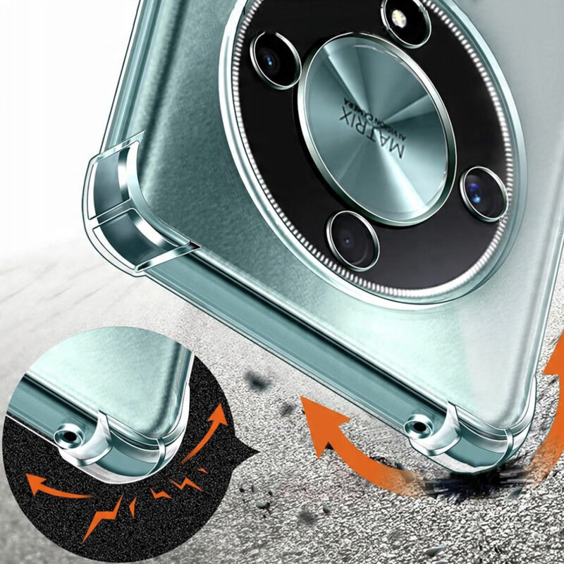 Husa Honor Magic6 Lite Techsuit Shockproof Clear Silicone, transparenta