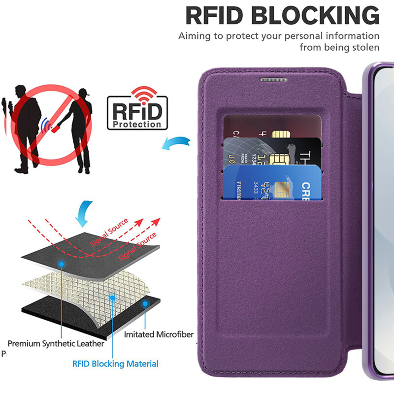 Husa Samsung Galaxy S25 Edge Techsuit SmartMag Book Case, mov