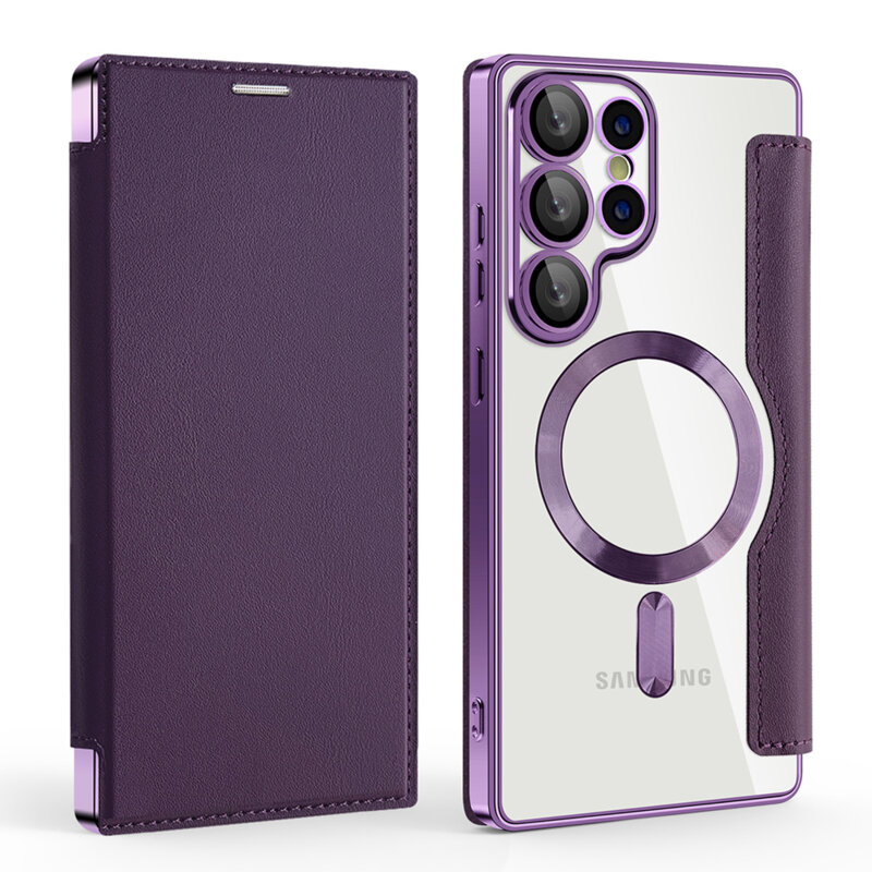 Husa Samsung Galaxy S25 Ultra Techsuit SmartMag Book Case, mov