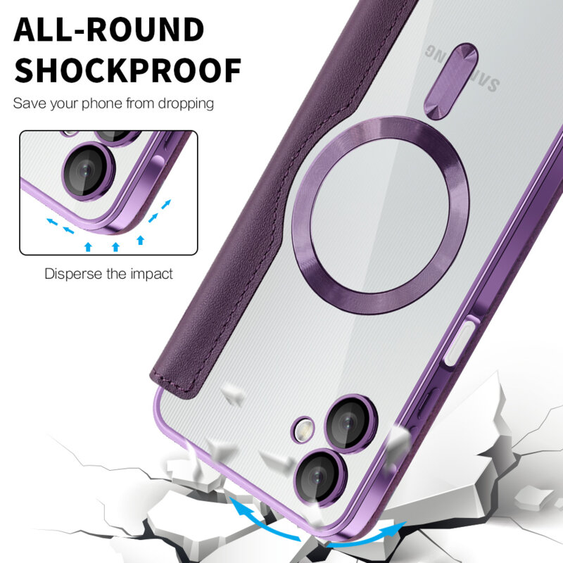 Husa Samsung Galaxy A06 Techsuit SmartMag Book Case, mov