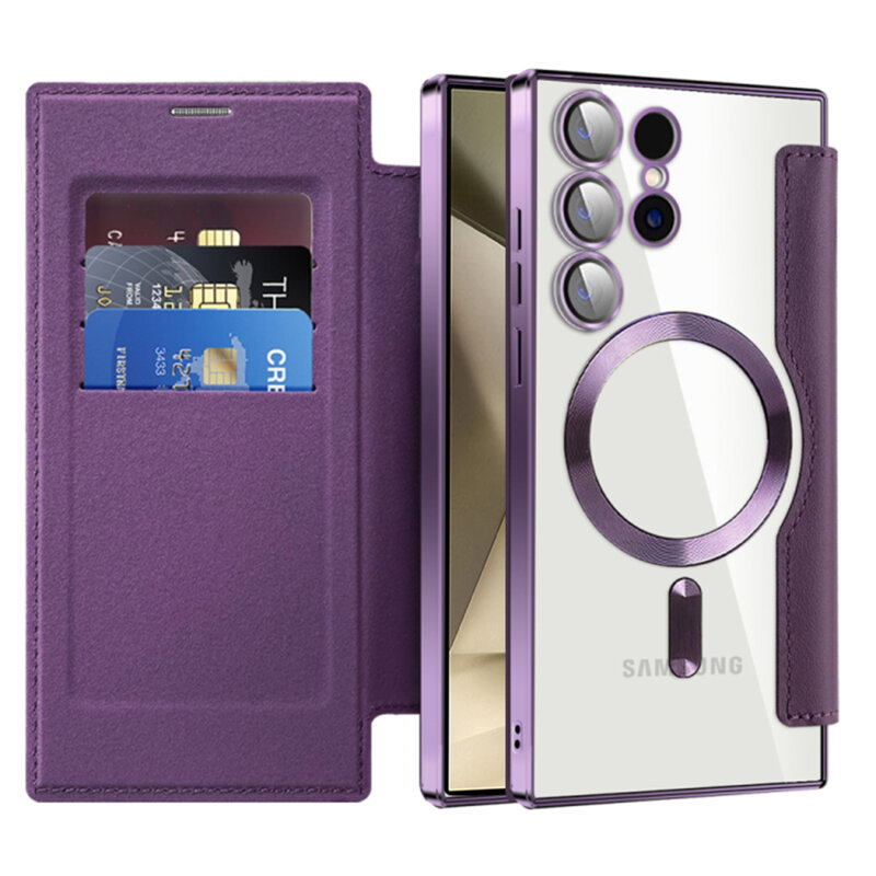 Husa Samsung Galaxy S24 Ultra Techsuit SmartMag Book Case, mov