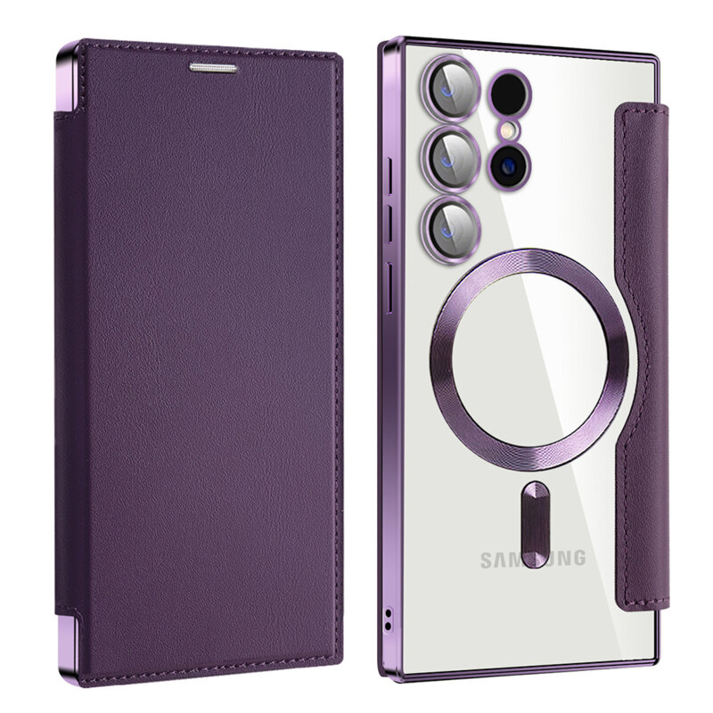 Husa Samsung Galaxy S24 Ultra Techsuit SmartMag Book Case, mov