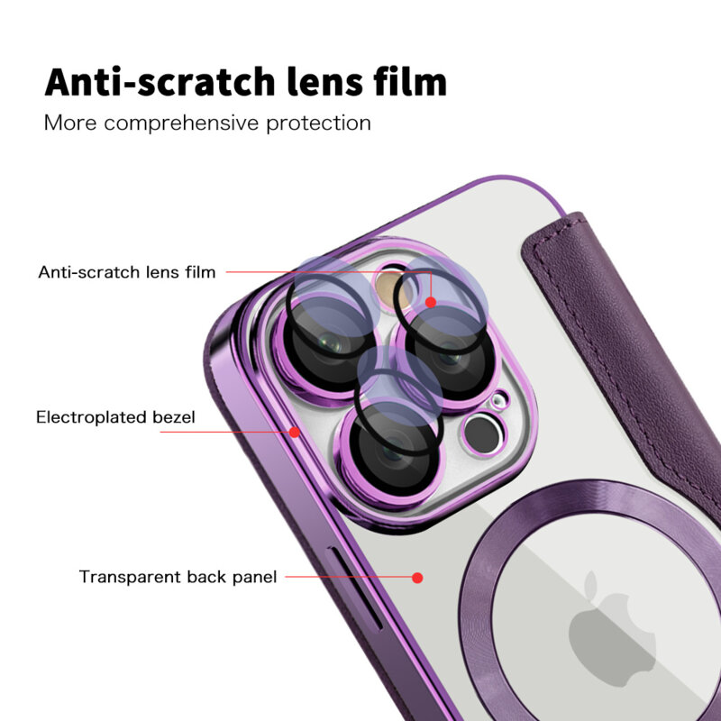 Husa iPhone 16 Pro Max Techsuit SmartMag Book Case, mov