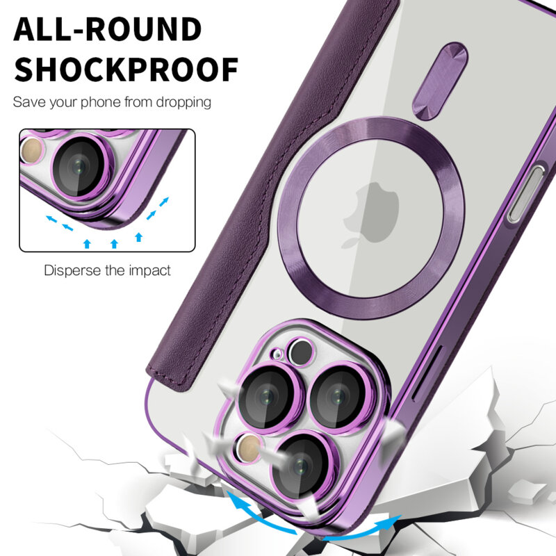 Husa iPhone 16 Pro Max Techsuit SmartMag Book Case, mov
