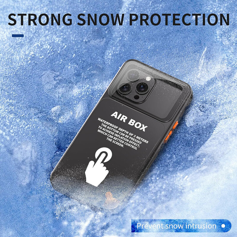Husa impermeabila iPhone 16 Plus ShellBox AirBox Waterproof IP68, negru