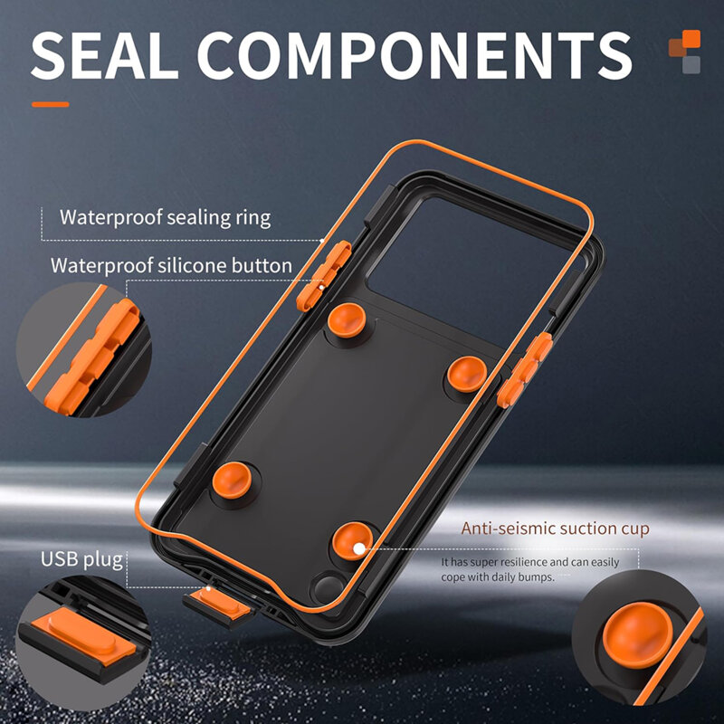 Husa impermeabila iPhone 16 Plus ShellBox AirBox Waterproof IP68, negru