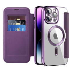 Husa iPhone 14 Pro Max Techsuit SmartMag Book Case, mov