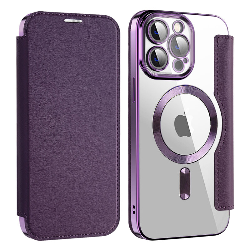 Husa iPhone 14 Pro Max Techsuit SmartMag Book Case, mov