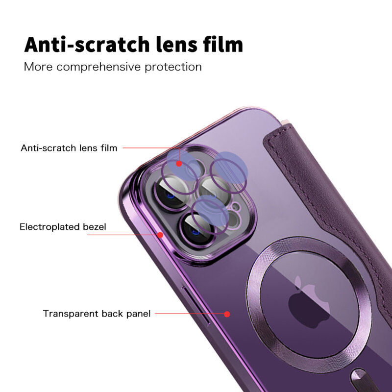 Husa iPhone 12 Pro Techsuit SmartMag Book Case, mov