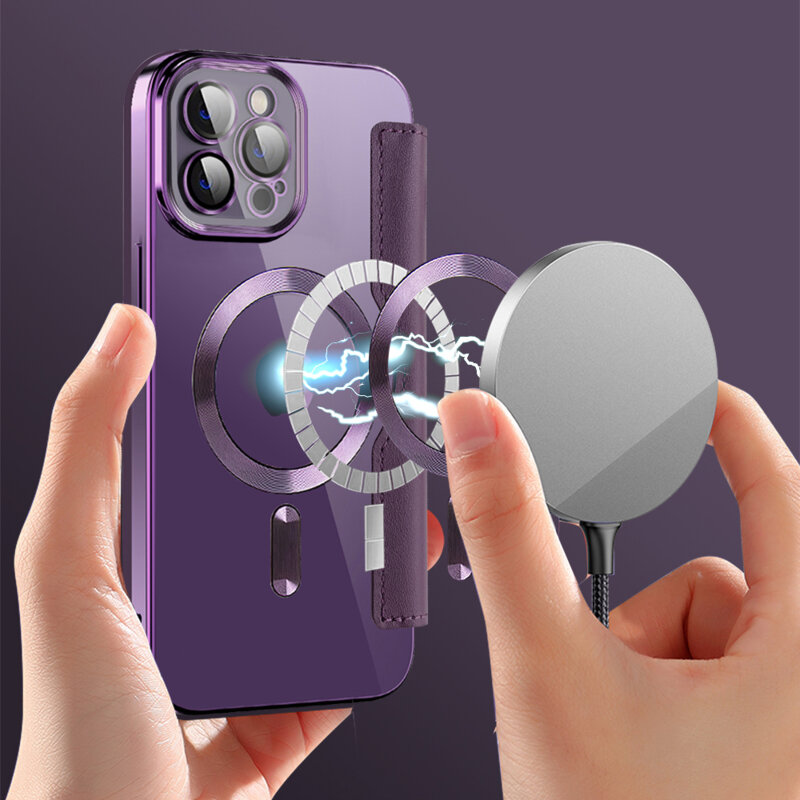 Husa iPhone 12 Pro Techsuit SmartMag Book Case, mov