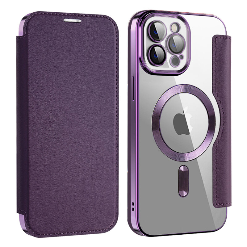 Husa iPhone 12 Pro Max Techsuit SmartMag Book Case, mov