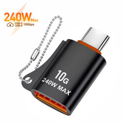 Adaptor OTG premium USB la Type-C 10Gbps, 240W Techsuit A1
