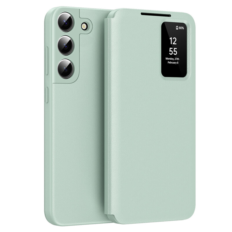 Husa tip carte Samsung Galaxy S22 Plus 5G SmartView Series, verde