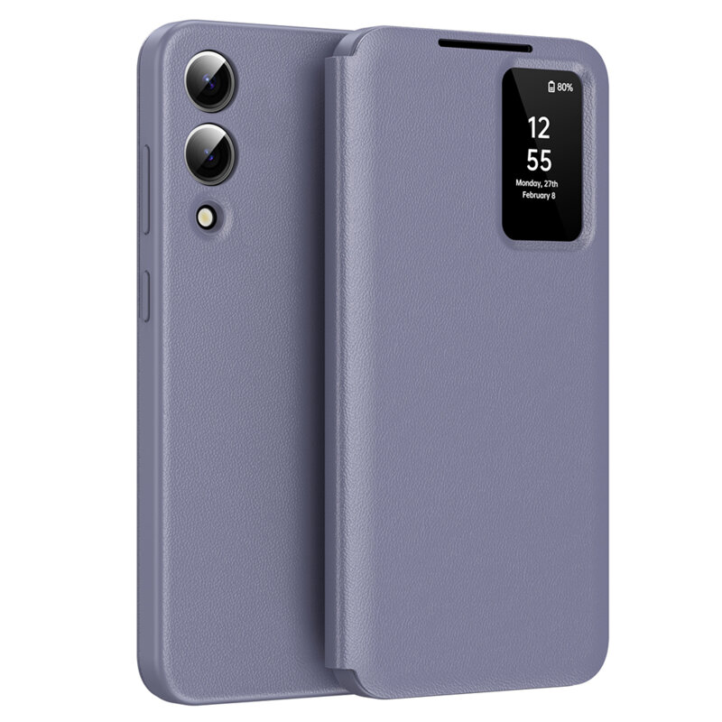 Husa tip carte Samsung Galaxy S25 Edge SmartView Series, mov