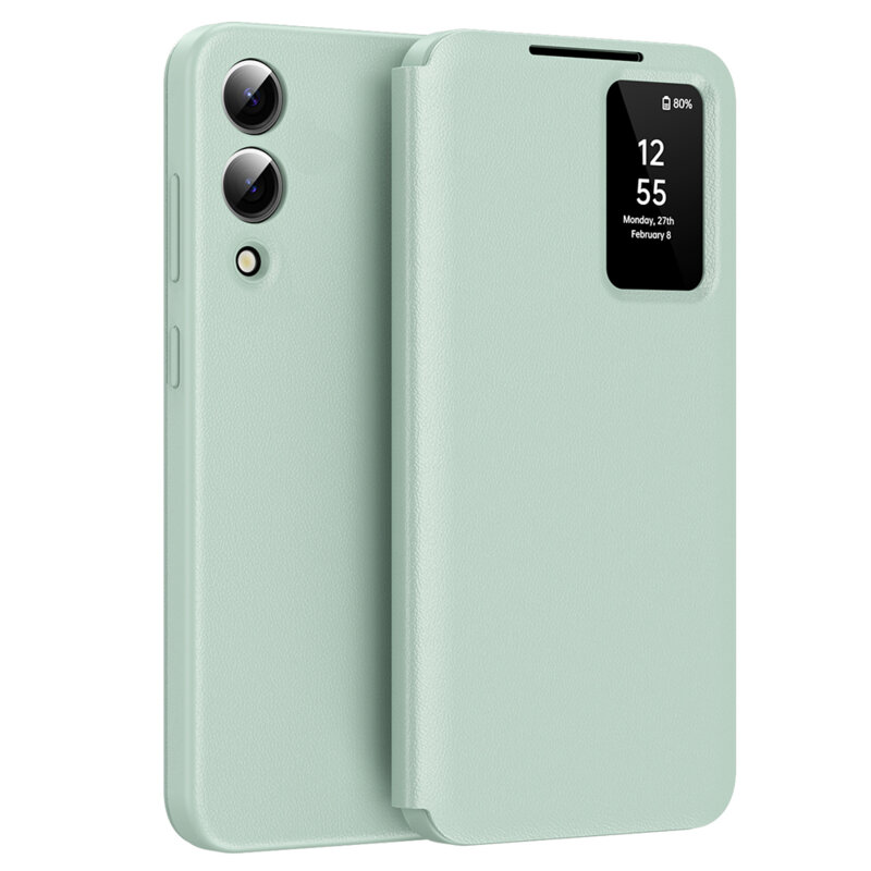 Husa tip carte Samsung Galaxy S25 Edge SmartView Series, verde