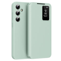 Husa tip carte Samsung Galaxy A56 5G SmartView Series, verde