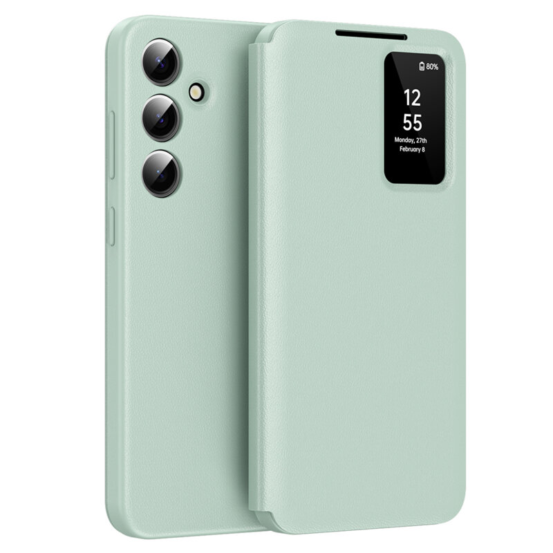 Husa tip carte Samsung Galaxy A56 5G SmartView Series, verde