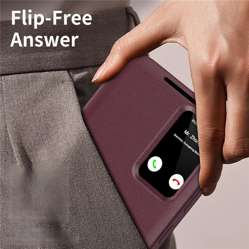 Husa tip carte Samsung Galaxy S25 Ultra SmartView Series, rosu