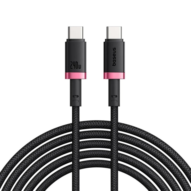 Cablu incarcare MacBook 240W Baseus Dura, 1m, rosu, P10377803U03-01