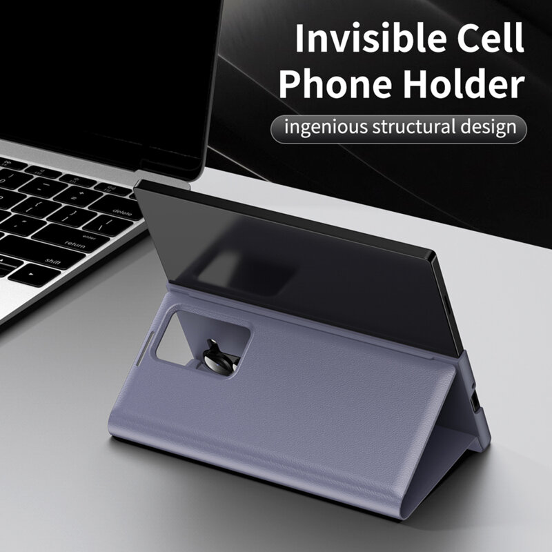 Husa tip carte Samsung Galaxy Z Fold6 SmartView Series, mov