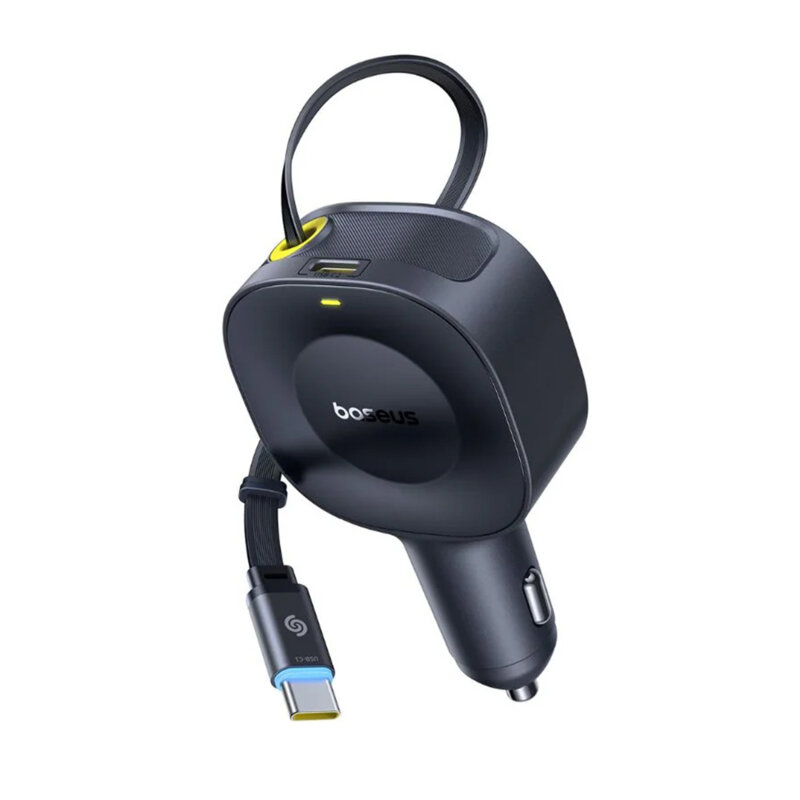 Incarcator auto + cablu, 2x Type-C 30W Baseus, C0206400