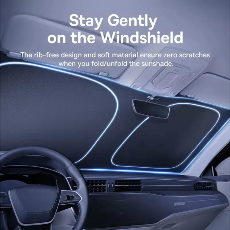 Parasolar auto pliabil Baseus, negru, 80 x 150cm, C0118200