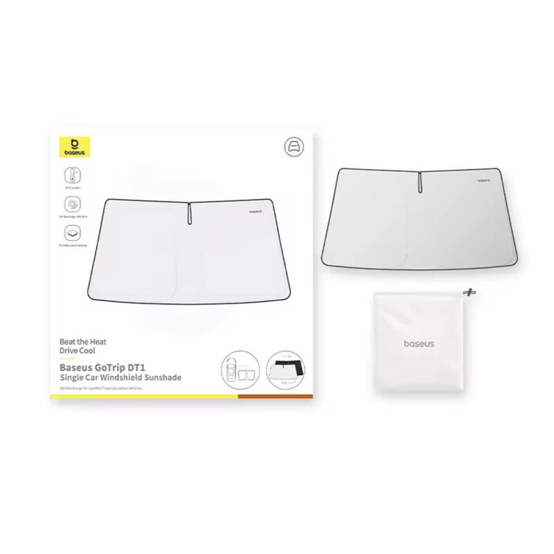 Parasolar auto pliabil Baseus, negru, 80 x 150cm, C0118200