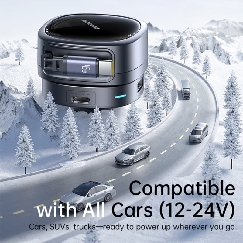 Incarcator auto + cablu 60W Baseus, C00035902121-00
