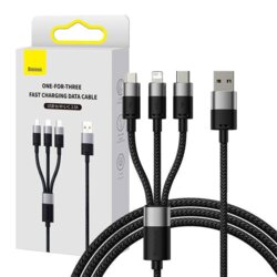 Cablu de date 3in1, 100W, 1.5m Baseus, alb, P10319900111-01