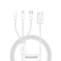 Cablu tip C, iPhone, Micro-USB, Baseus, 1m, P10320105221-00