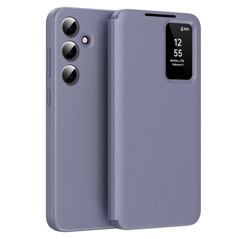Husa tip carte Samsung Galaxy A55 5G SmartView Series, mov