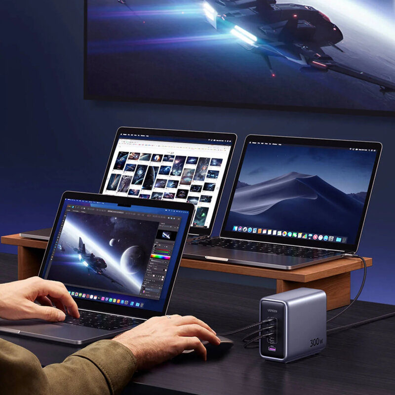 Incarcator retea GaN Super Fast Charge Ugreen, 300W, 2m, 90903B