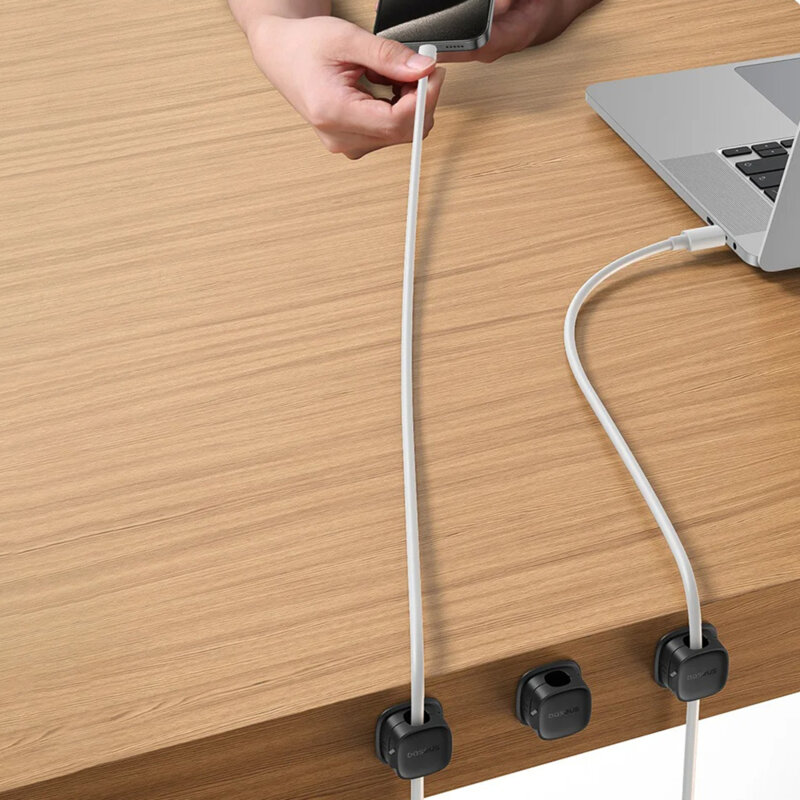 Organizator cabluri 3 bucati, Baseus, alb, B01331106211-00