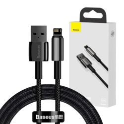 Cablu de date USB la Lightning 20W, 1m, Baseus, negru, CALWJ-A01