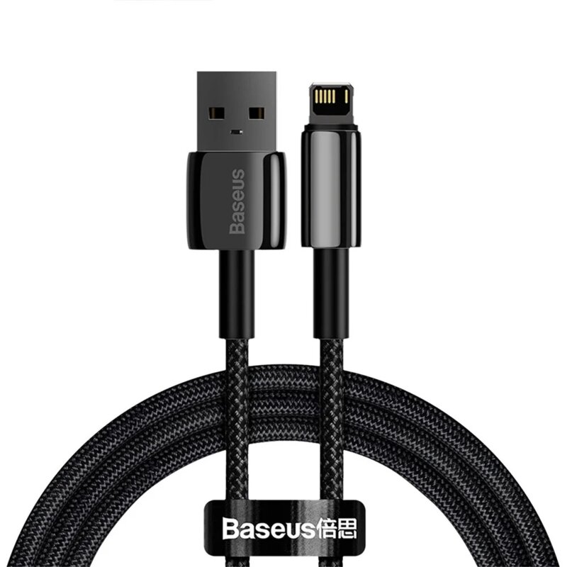 Cablu de date USB la Lightning 20W, 1m, Baseus, negru, CALWJ-A01