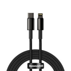Cablu de date Type-C la Lightning 20W, 1m, Baseus, negru, CACATLWJ-01