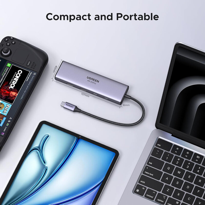 HUB 9in1 Type-C la USB, HDMI, Type-C, RJ45, SD/TF Ugreen, 15375