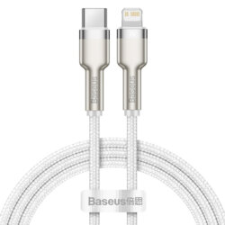 Cablu date Type-C la Lightning Baseus, 20W, 1m, CATLJK-A02, alb