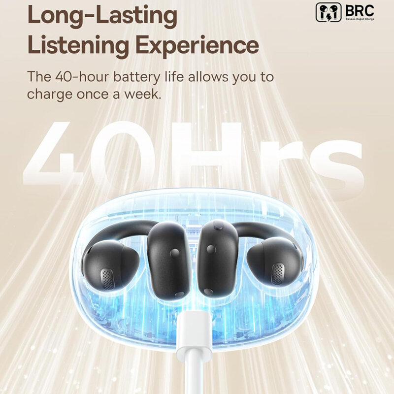 Casti open-ear, Waterproof IP57 Baseus, negru, A00083501126-00