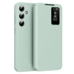 Husa tip carte Samsung Galaxy S24 SmartView Series, verde