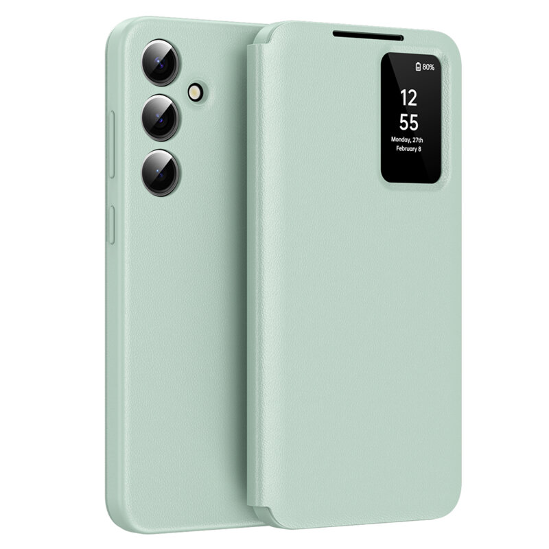 Husa tip carte Samsung Galaxy S24 SmartView Series, verde
