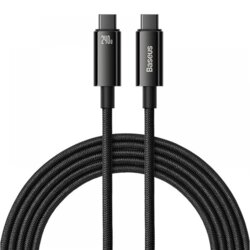 Cablu de date Type-C 240W, 3m, Baseus, negru, CAWJ040201