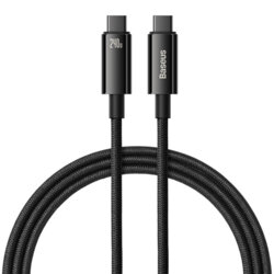 Cablu de date Type-C 240W, 2m, Baseus, negru, CAWJ040101